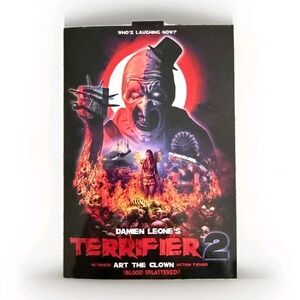 NECA DAMIEN LEONE'S TERRIFIER 2 ULTIMATE ART THE CLOWN FIGURE BLOOD SPLATTERED !